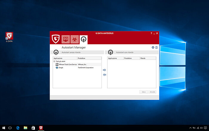 G DATA Antivirus: Autostart Manager