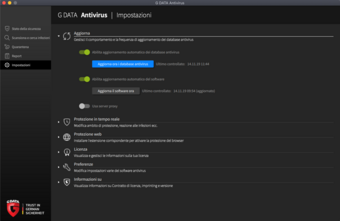 G DATA Antivirus Mac Impostazioni G DATA Antivirus Mac Impostazioni