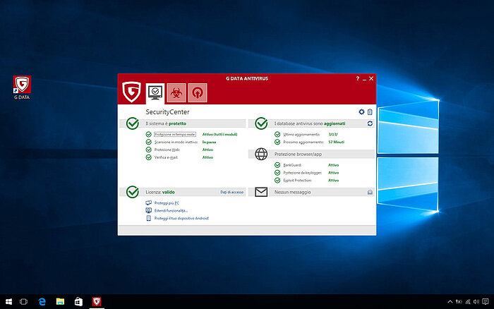 G DATA Antivirus: SecurityCenter 