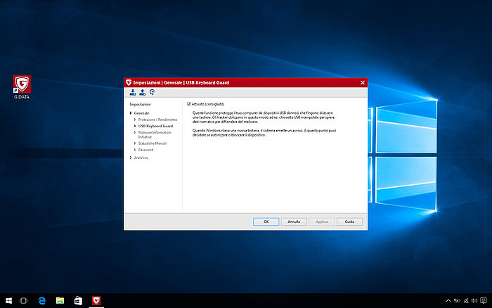 G DATA Antivirus: Keyboard Guard