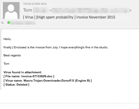 The malware in the attachment to this email was detected by G DATA and deleted.